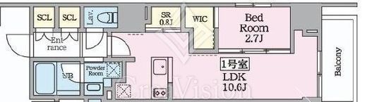 プライムブリス横濱関内　301号室　間取り