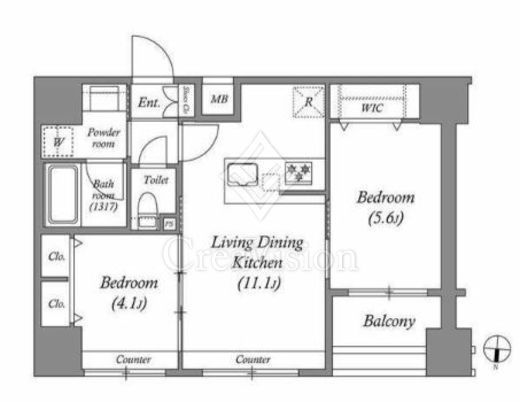 ACP Residence中野新橋　401号室　間取り