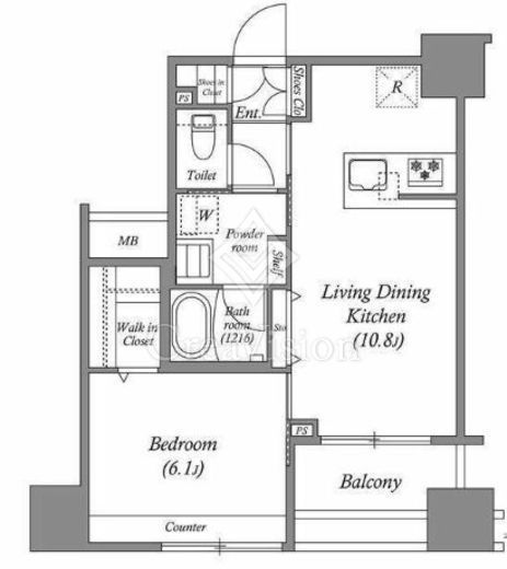 ACP Residence中野新橋　404号室　間取り
