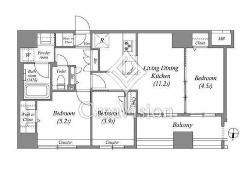 ACP Residence中野新橋　1101号室　間取り