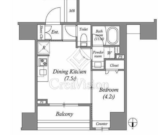 ACP Residence中野新橋　303号室　間取り