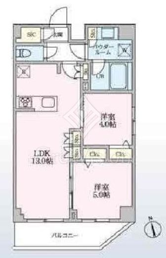 アーバンパーク船堀Ⅱ　405号室　間取り