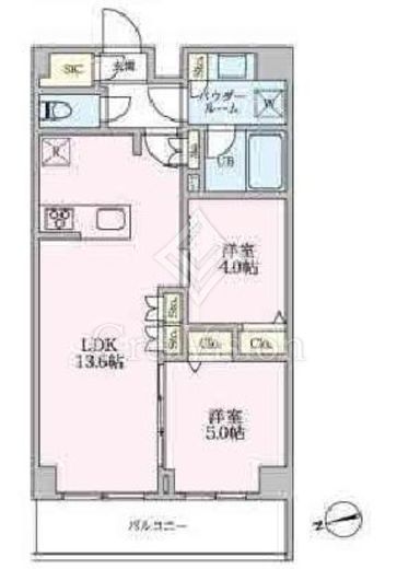 アーバンパーク船堀Ⅱ　409号室　間取り