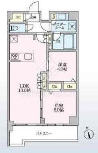 アーバンパーク船堀Ⅱ　504号室　間取り