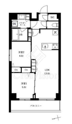 アーバンパーク船堀Ⅱ　508号室　間取り