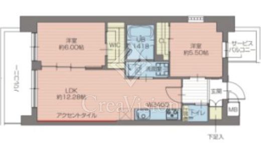 プレジオ北綾瀬ASIAN　201号室　間取り