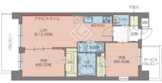 プレジオ北綾瀬ASIAN　204号室　間取り