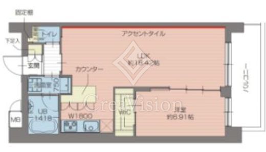 プレジオ北綾瀬ASIAN　305号室　間取り