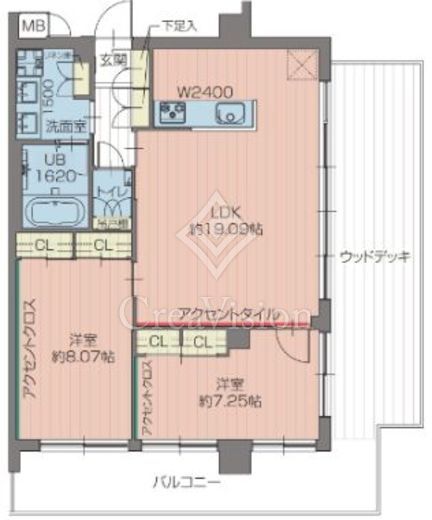 プレジオ北綾瀬ASIAN　407号室　間取り