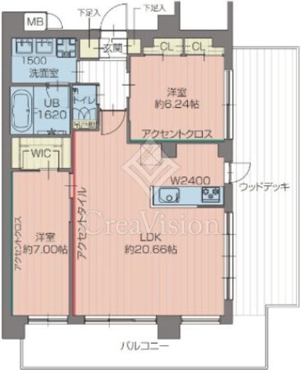 プレジオ北綾瀬ASIAN　605号室　間取り