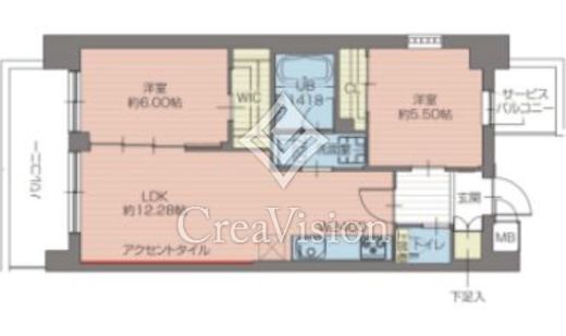 プレジオ北綾瀬ASIAN　701号室　間取り
