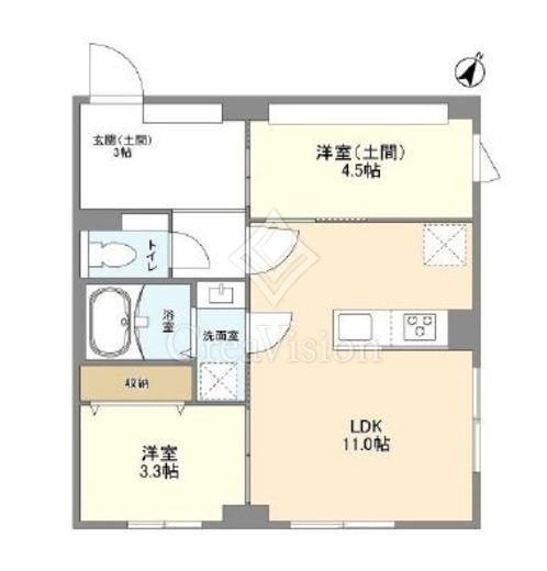 ウェルスクエア目黒　103号室　間取り