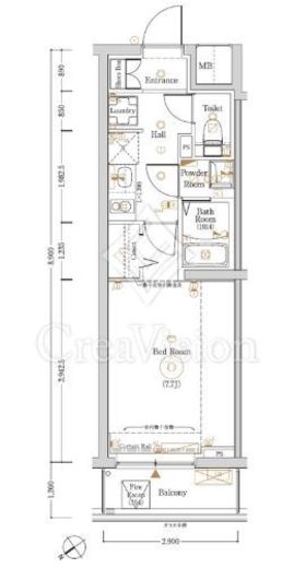 Log登戸Station side　403号室　間取り