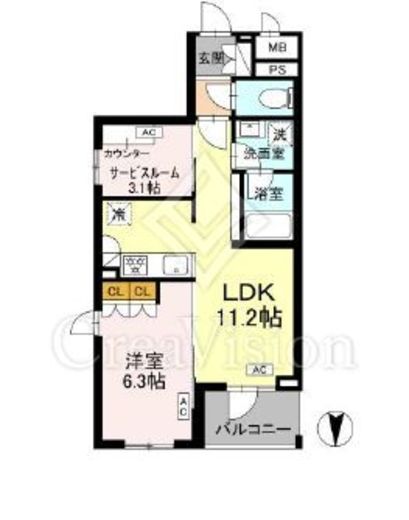 ロイジェント上板橋　205号室　間取り