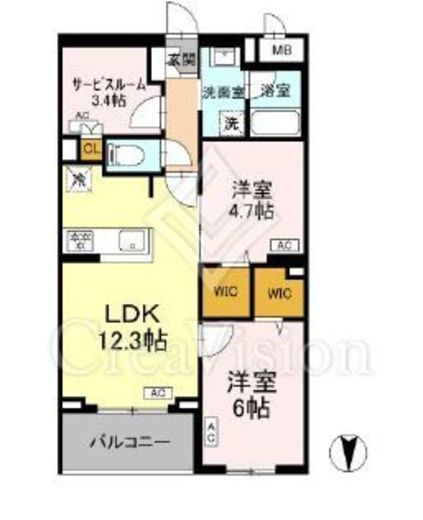 ロイジェント上板橋　302号室　間取り