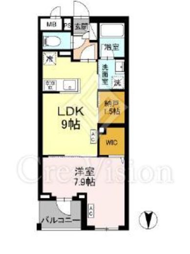 ロイジェント上板橋　303号室　間取り