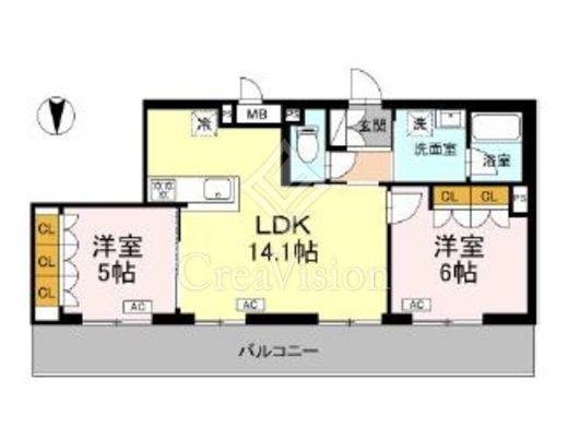 ロイジェント上板橋　401号室　間取り