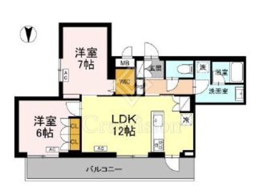 ロイジェント上板橋　402号室　間取り