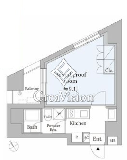 ASTILEstudio代々木　501号室　間取り