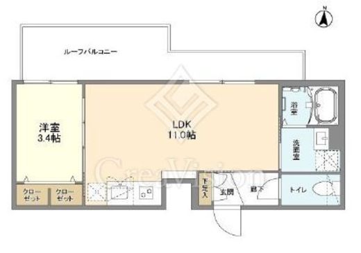ウェルスクエア八幡山　402号室　間取り