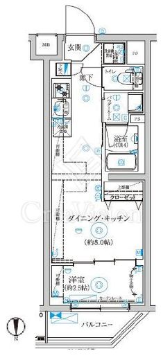 RELUXIA武蔵中原 (リルシア武蔵中原)　203号室　間取り