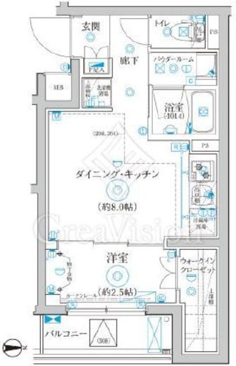 RELUXIA武蔵中原 (リルシア武蔵中原)　208号室　間取り
