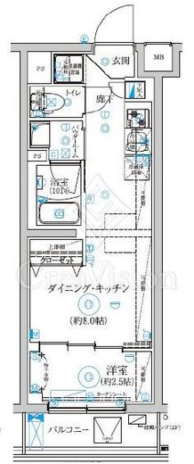 RELUXIA武蔵中原 (リルシア武蔵中原)　304号室　間取り