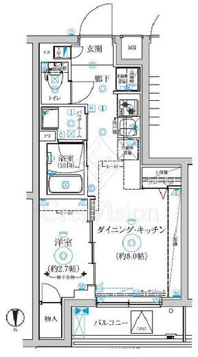RELUXIA武蔵中原 (リルシア武蔵中原)　402号室　間取り