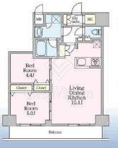 S-RESIDENCE板橋大山clair (エスレジデンス板橋大山クレア)　403号室　間取り