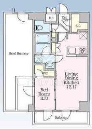 S-RESIDENCE板橋大山clair (エスレジデンス板橋大山クレア)　417号室　間取り