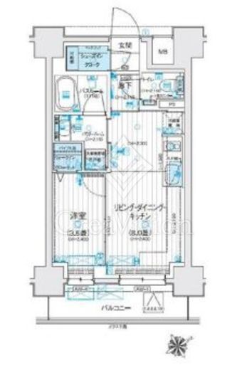 デュオステージ海老名Ⅱ　603号室　間取り