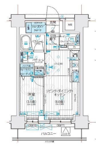 デュオステージ海老名Ⅱ　1003号室　間取り