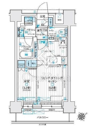 デュオステージ海老名Ⅱ　206号室　間取り