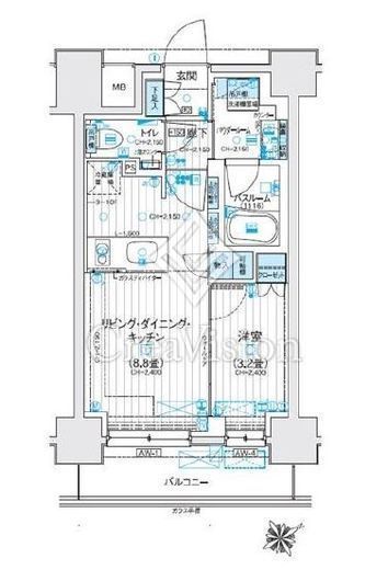 デュオステージ海老名Ⅱ　705号室　間取り