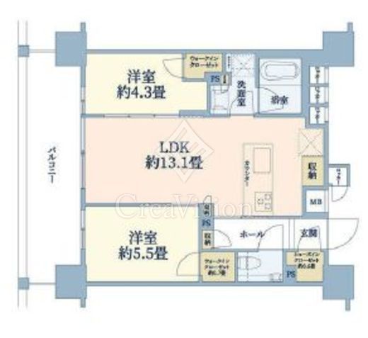 オーベルアーバンツ秋葉原　805号室　間取り