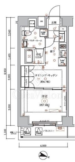 ARCOBALENO HASUNEⅡ (アルコバレーノ蓮根Ⅱ)　707号室　間取り