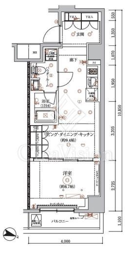 ARCOBALENO HASUNEⅡ (アルコバレーノ蓮根Ⅱ)　705号室　間取り