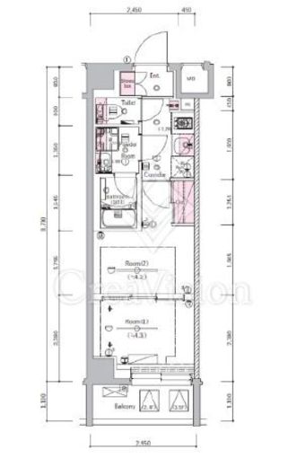 SYFORME SHINKOYASU (シーフォルム新子安)　208号室　間取り