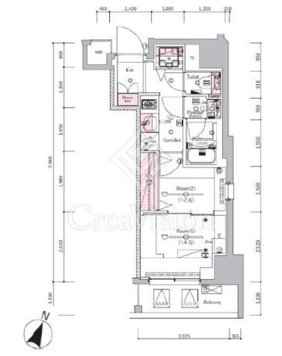 SYFORME SHINKOYASU (シーフォルム新子安)　403号室　間取り