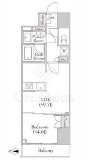 ルミーク錦糸町　1004号室　間取り