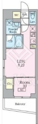 Garden Xavis門前仲町 (ガーデンザヴィス門前仲町)　306号室　間取り