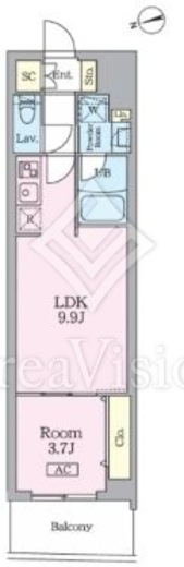 Garden Xavis門前仲町 (ガーデンザヴィス門前仲町)　603号室　間取り