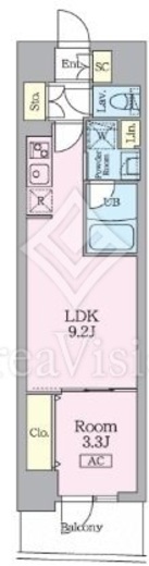Garden Xavis門前仲町 (ガーデンザヴィス門前仲町)　604号室　間取り