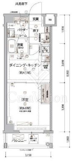 ARCOBALENO KAMEIDOⅡ (アルコバレーノ亀戸Ⅱ)　203号室　間取り