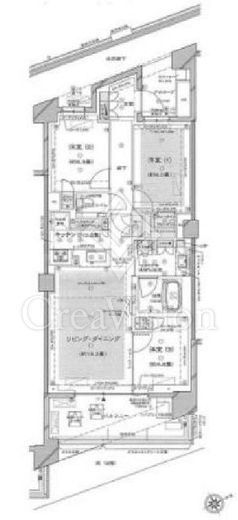 ドレッセたまプラーザプレイス　2F1号室　間取り