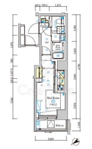 SHOKEN Residence横浜天王町Ⅲ　102号室　間取り