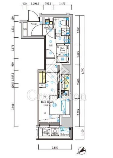 SHOKEN Residence横浜天王町Ⅲ　606号室　間取り