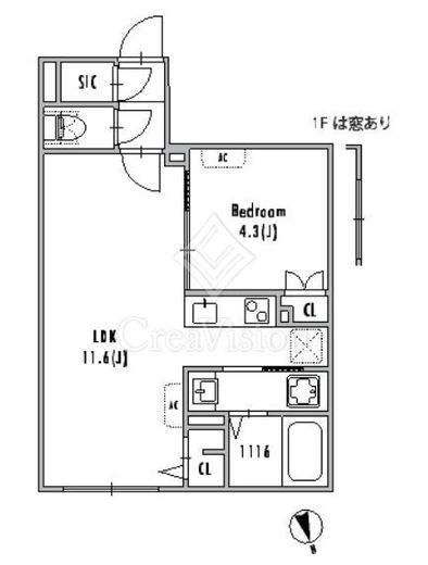 GRAN PASEO 中野Ⅳ (グランパセオ中野Ⅳ)　101号室　間取り