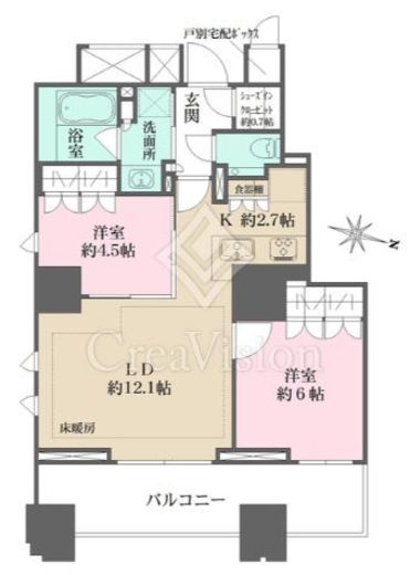 ザ・パークハウス麹町三丁目　905号室　間取り