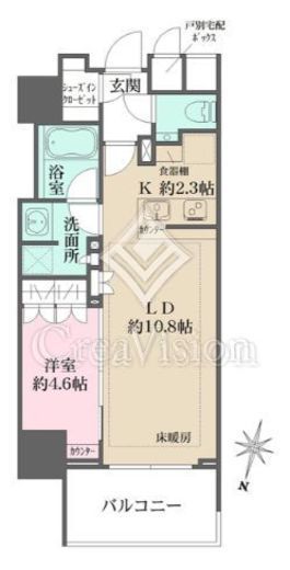 ザ・パークハウス麹町三丁目　802号室　間取り
